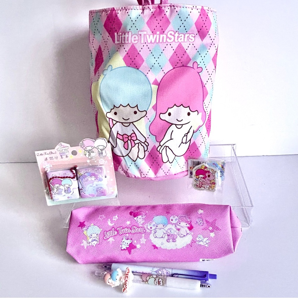 🌟Little Twin Stars Adorable 6-Piece Bucket Bag Bundle! - Picture 7 of 7